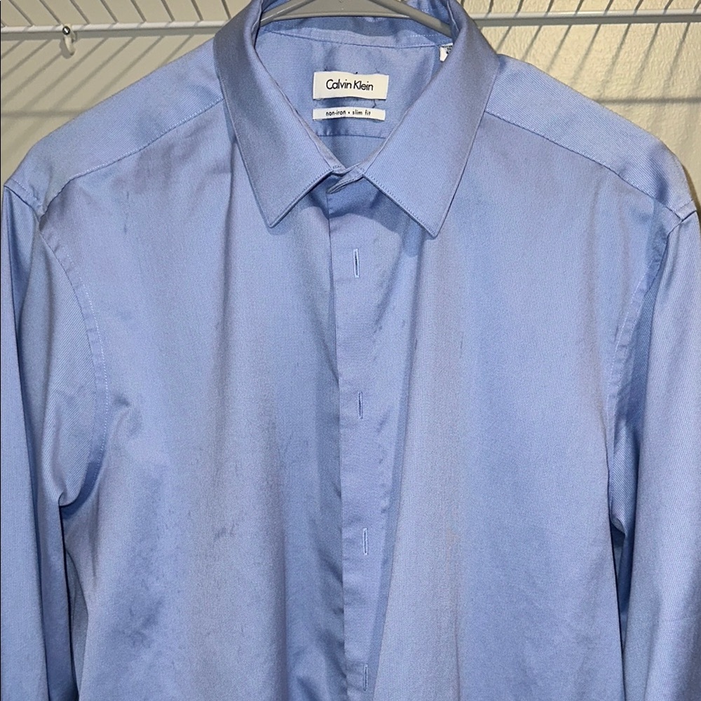 Calvin Klein Men's Light Blue Dress Shirt
